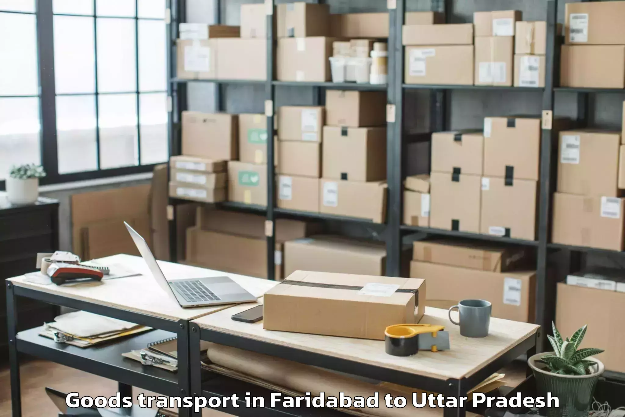 Faridabad to Ghatampur Goods Transport